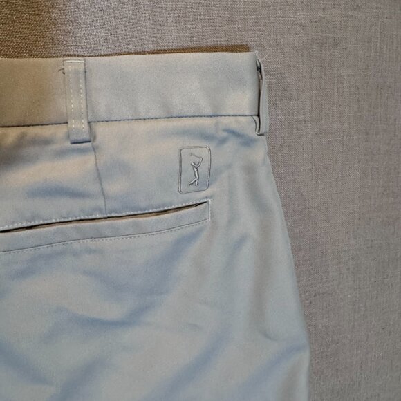 PGA Tour Men’s Golf Shorts Beige Flat Front Size 36W Performance - Picture 3 of 6